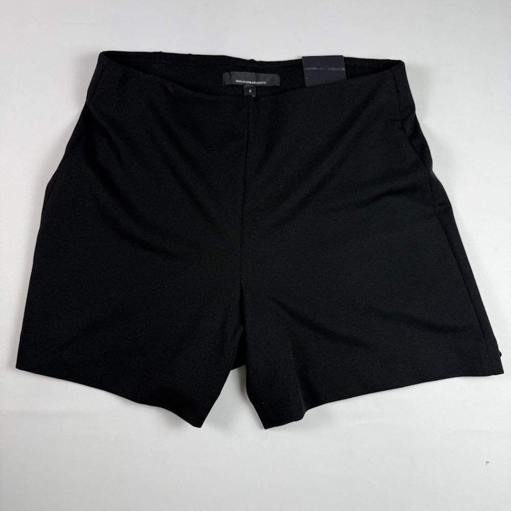 White House Black Market Black Slip On Shorts 5 Inch Inseam Size 6 Stretch